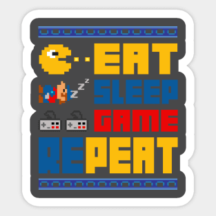 Eat. Sleep. Game. Repeat. Sticker